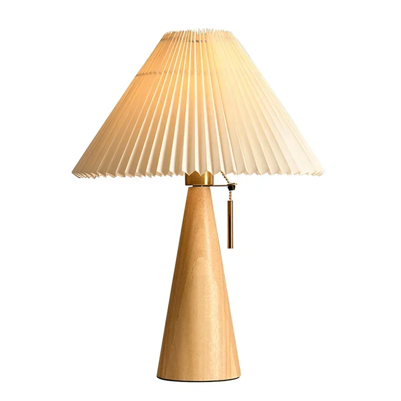Lámpara de mesa plisada retro, - Solar Lamp reseña y precio
